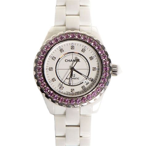 chanel watch pink diamonds|chanel j12 diamond bezel.